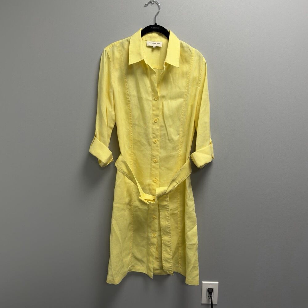 Jones New York Yellow Shirt Dress